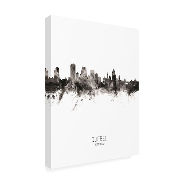 Michael Tompsett 'Quebec Canada Skyline Portrait II' Canvas Art,18x24